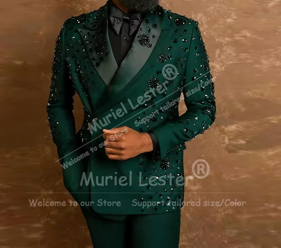 Exclusive Diamond Beaded Suit  - Men'S Formal Wear Attire recensione e prezzo