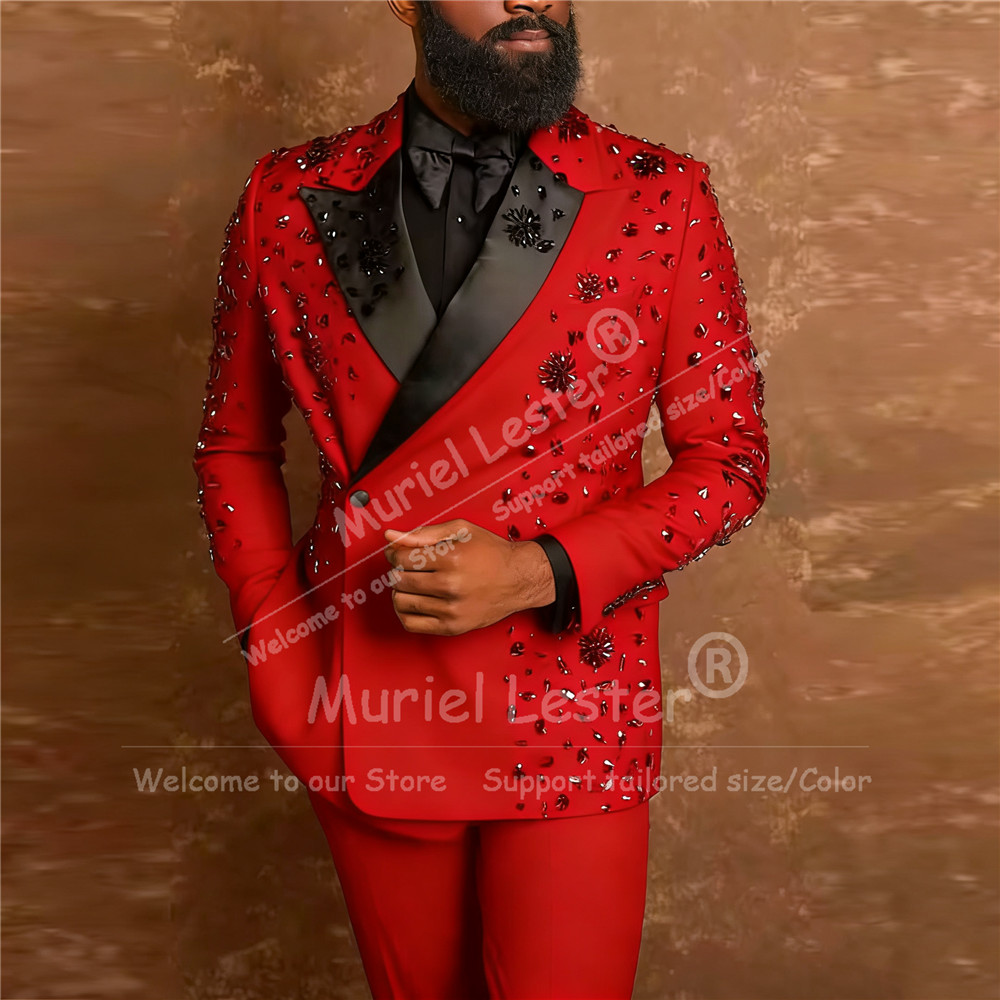 Exclusive Diamond Beaded Suit  - Men'S Formal Wear Attire recensione e prezzo
